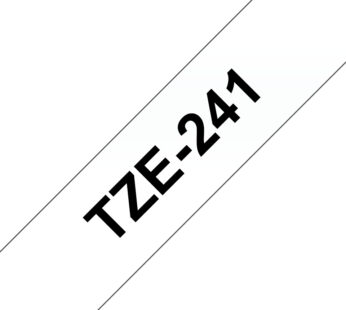 Brother TZe-241 – Adhesivo estándar – negro sobre blanco – rollo (1,8 cm x 8 m) 1 cinta(s) tipo laminado – para Brother PT-D600; P-Touch PT-1880, D450, E550, E800, P900, P950; P-Touch Cube Plus PT-P710