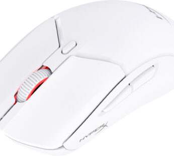 HyperX Pulsefire Haste 2 – Ratón – óptico – 6 botones – inalámbrico, cableado – 2.4 GHz, Bluetooth 5.0 – receptor inalámbrico USB – blanco