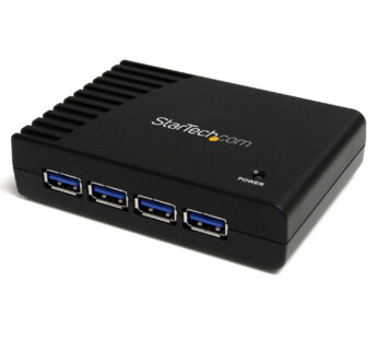 StarTech.com Adaptador Concentrador Hub Ladrón USB 3.0 Super Speed 4 Puertos Salidas con Corriente PC Mac