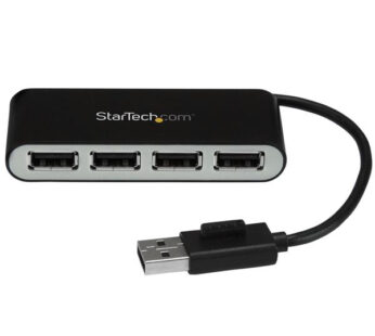 StarTech.com Concentrador Ladrón USB 2.0 de 4 Puertos con Cable Integrado