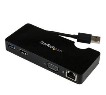 StarTech.com Replicador de Puertos USB 3.0 con HDMI o VGA, Ethernet Gigabit y USB Pass-Through