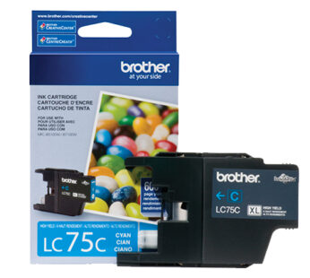 Brother LC75C – Alto rendimiento – cián – original – cartucho de tinta – para Brother MFC-J280, J425, J430, J435, J5910, J625, J6510, J6710, J6910, J825, J835