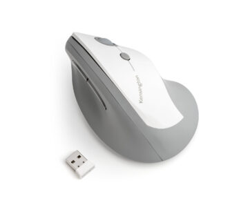 Kensington Pro Fit Ergo Vertical Wireless Mouse – Ratón vertical – ergonómico – diestro – 6 botones – inalámbrico – receptor inalámbrico USB – gris